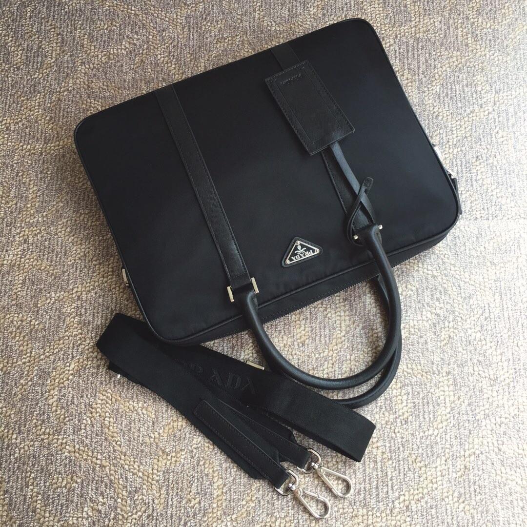 Prada Nylon Slim Briefcase Work Bag (36*28*6.5cm) - DesignerGu