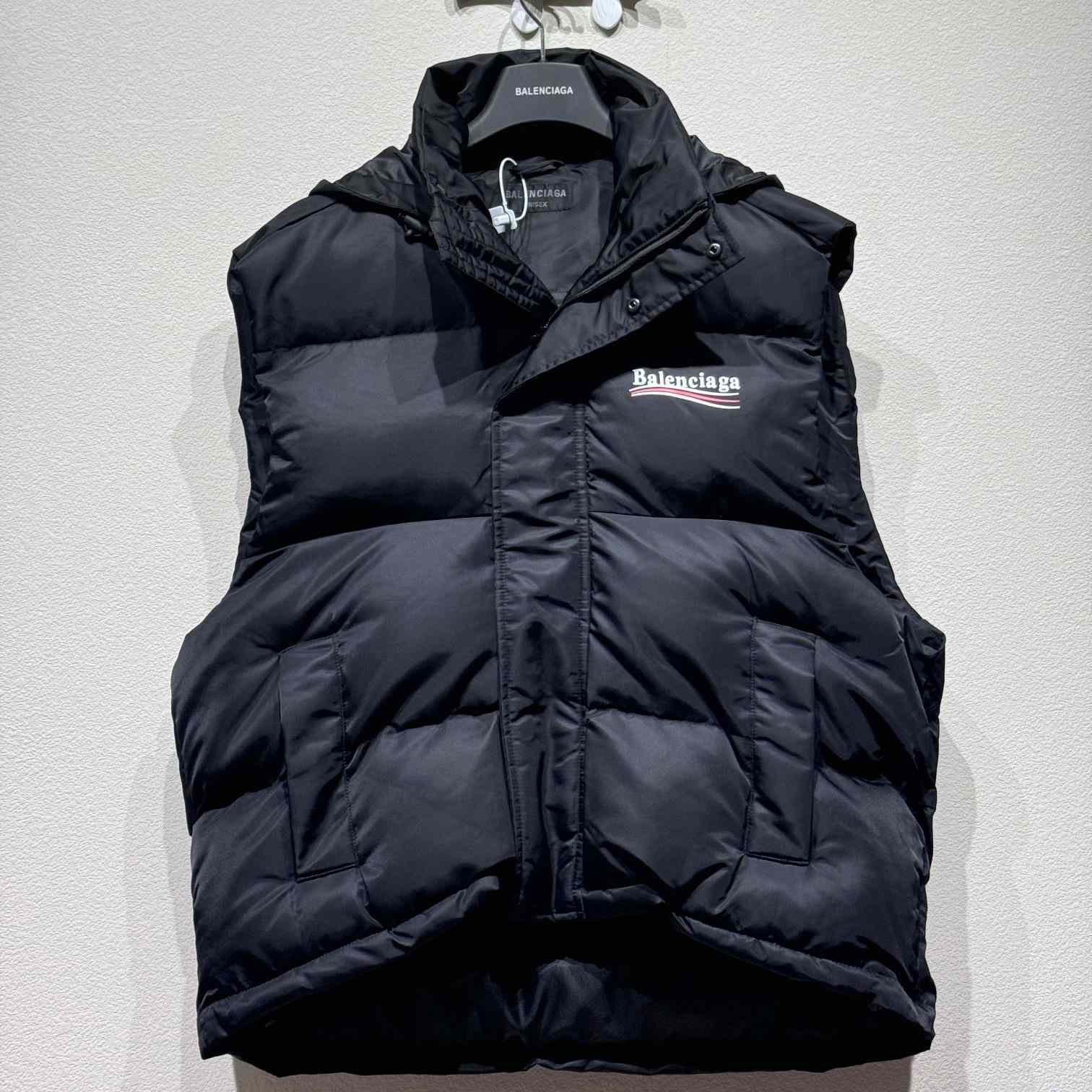 Balenciaga Political Campaign Cocoon Puffer Gilet - DesignerGu