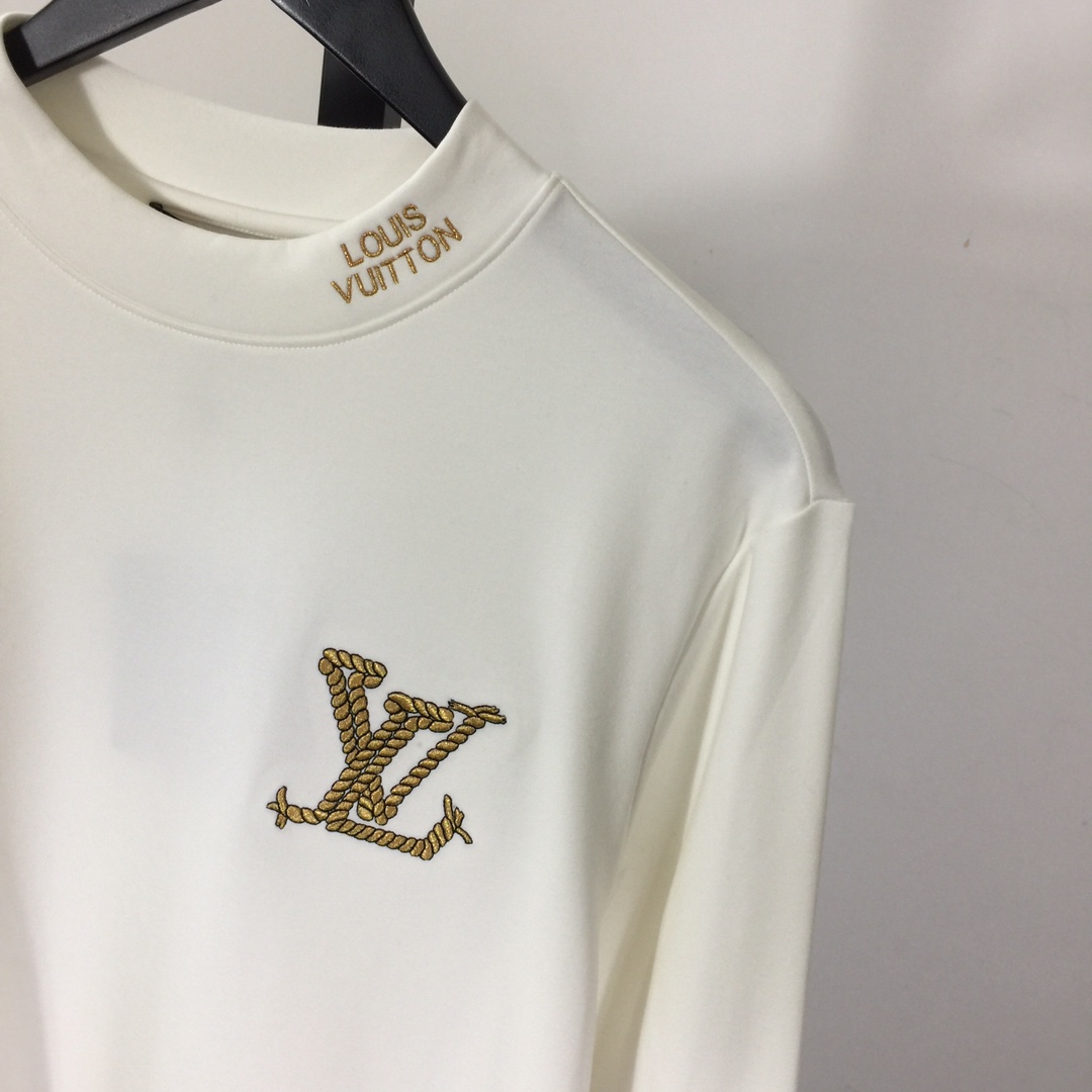 Louis Vuitton Logo Long Sleeve Tee - DesignerGu