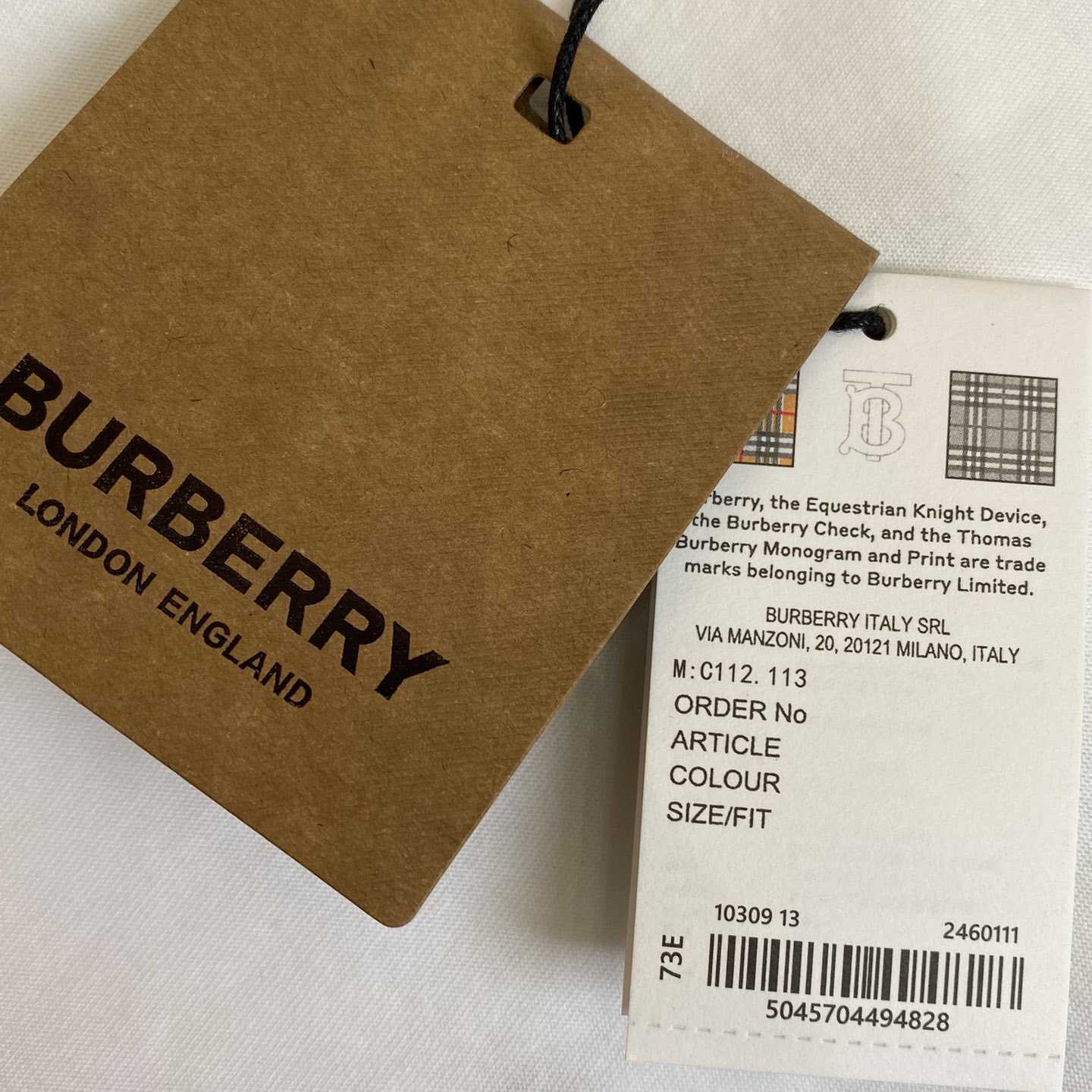 Burberry Check Pocket Cotton T-shirt - DesignerGu