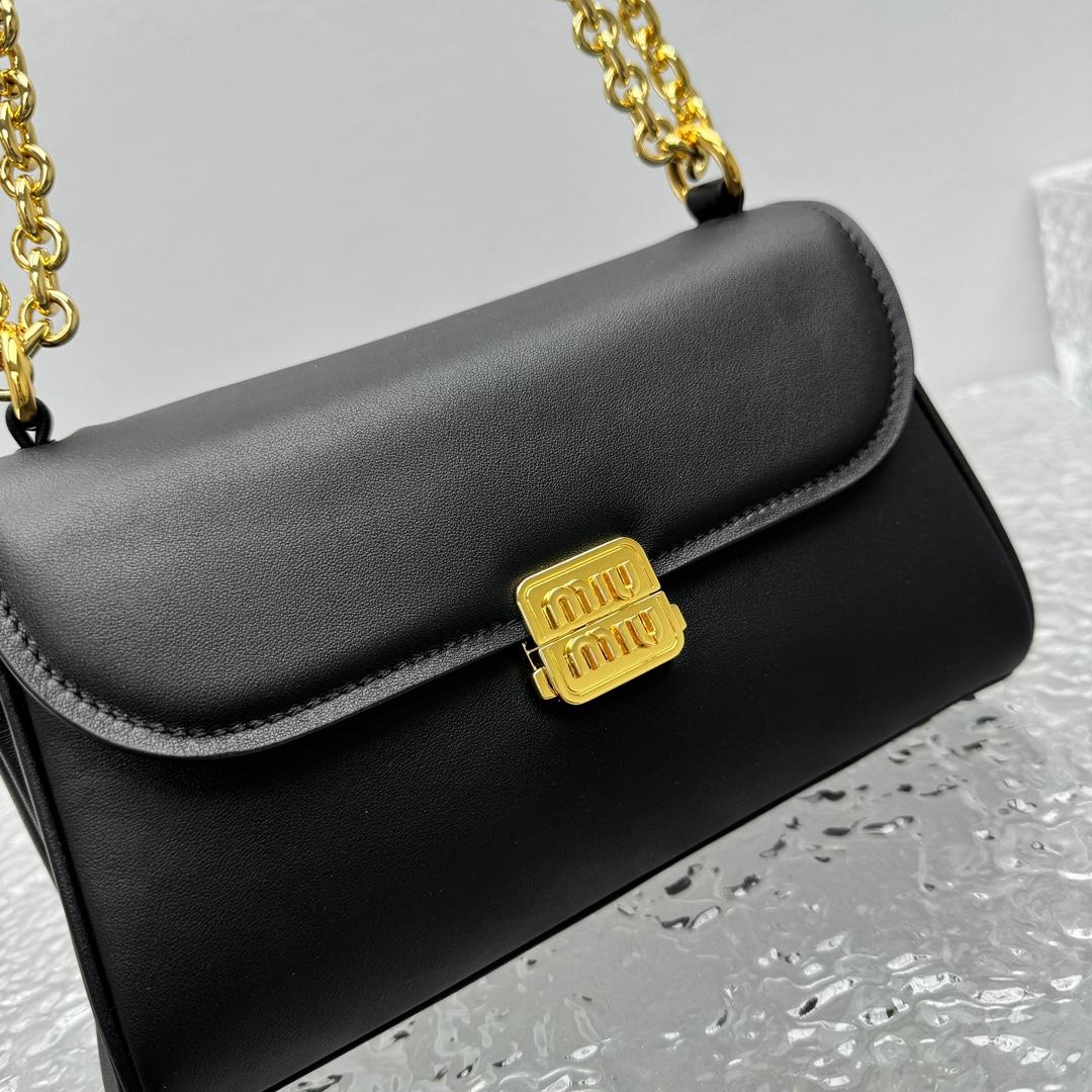 Miu Miu Leather Shoulder Bag - DesignerGu