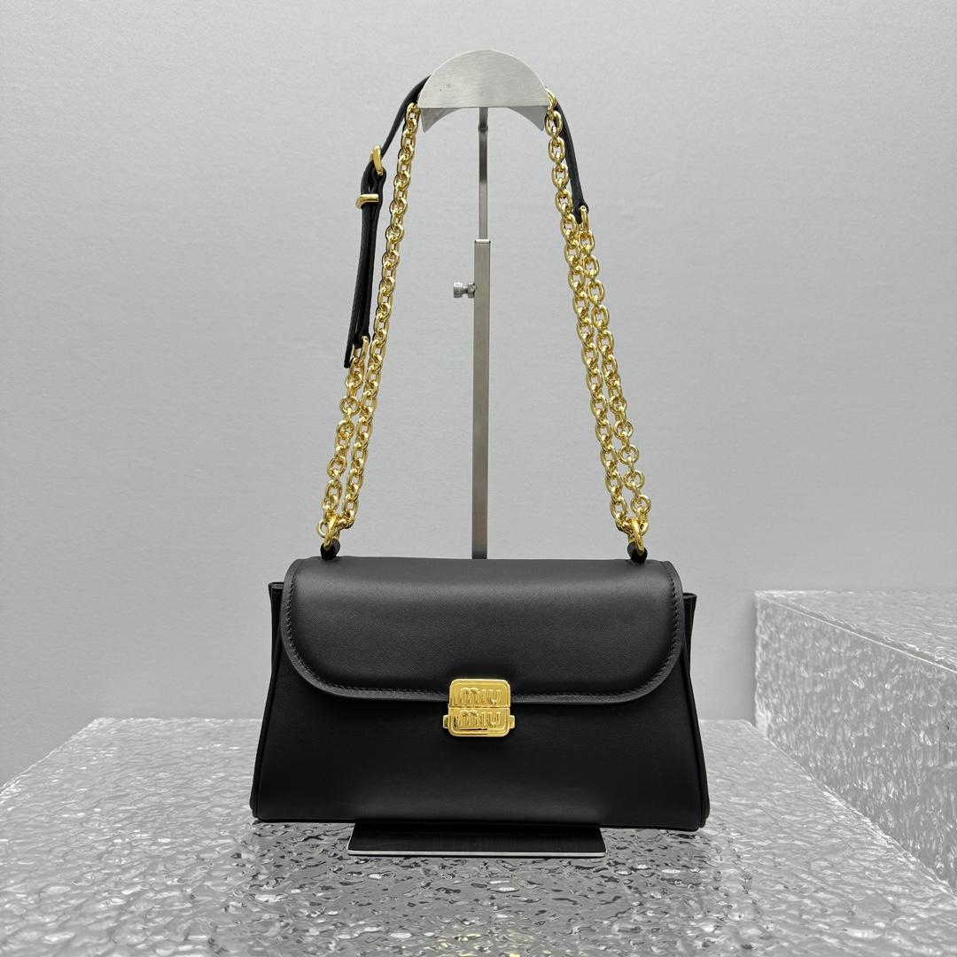 Miu Miu Leather Shoulder Bag - DesignerGu