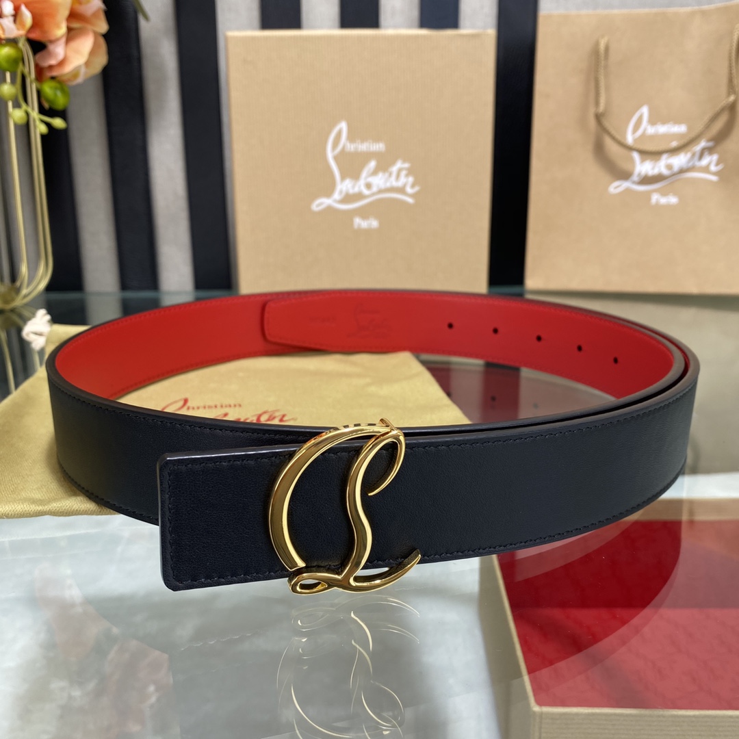 Christian Louboutin Logo Leather Belt  - DesignerGu