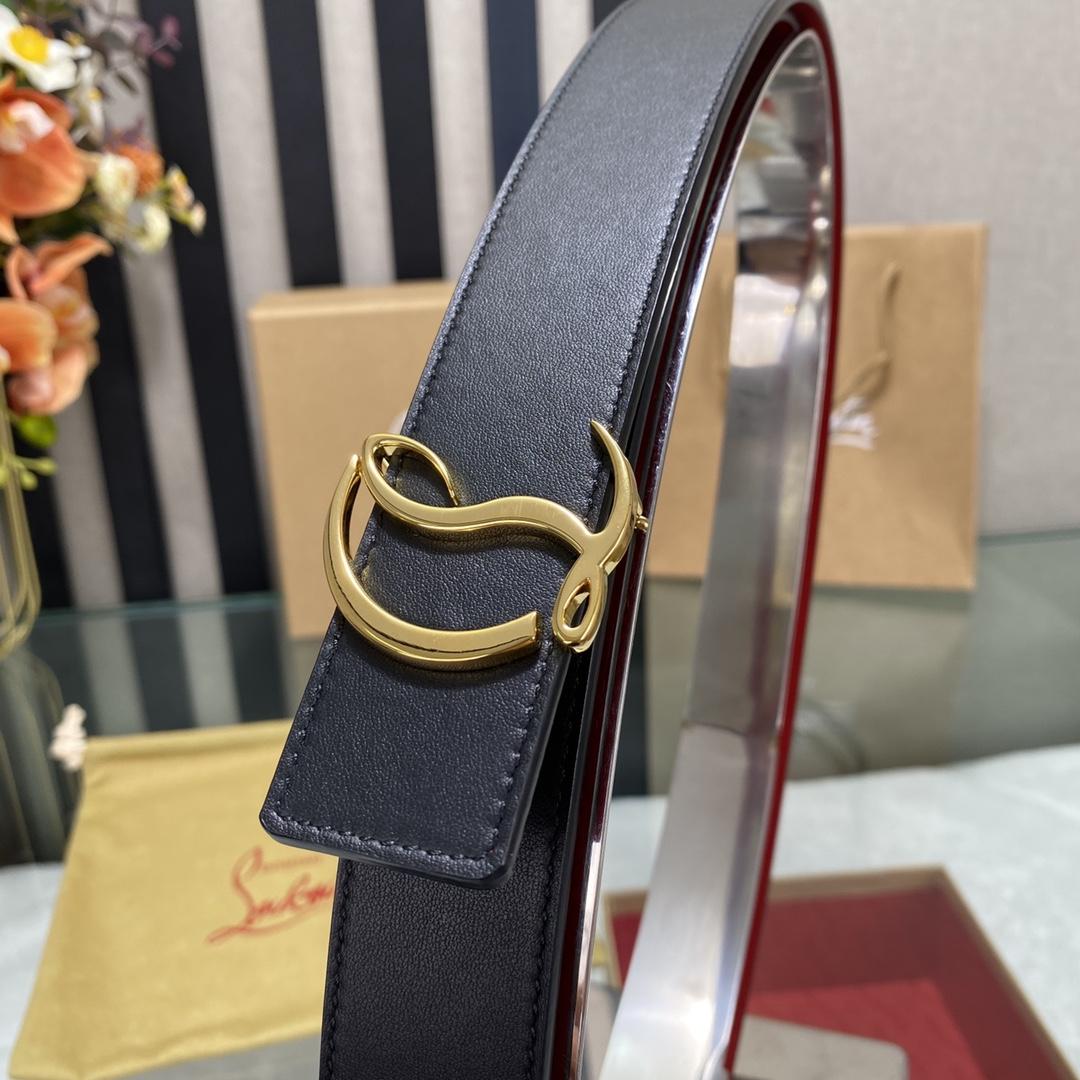 Christian Louboutin Logo Leather Belt  - DesignerGu