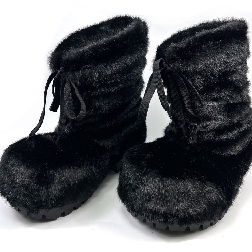 Balenciaga Alaska Low Faux-fur Boots - DesignerGu