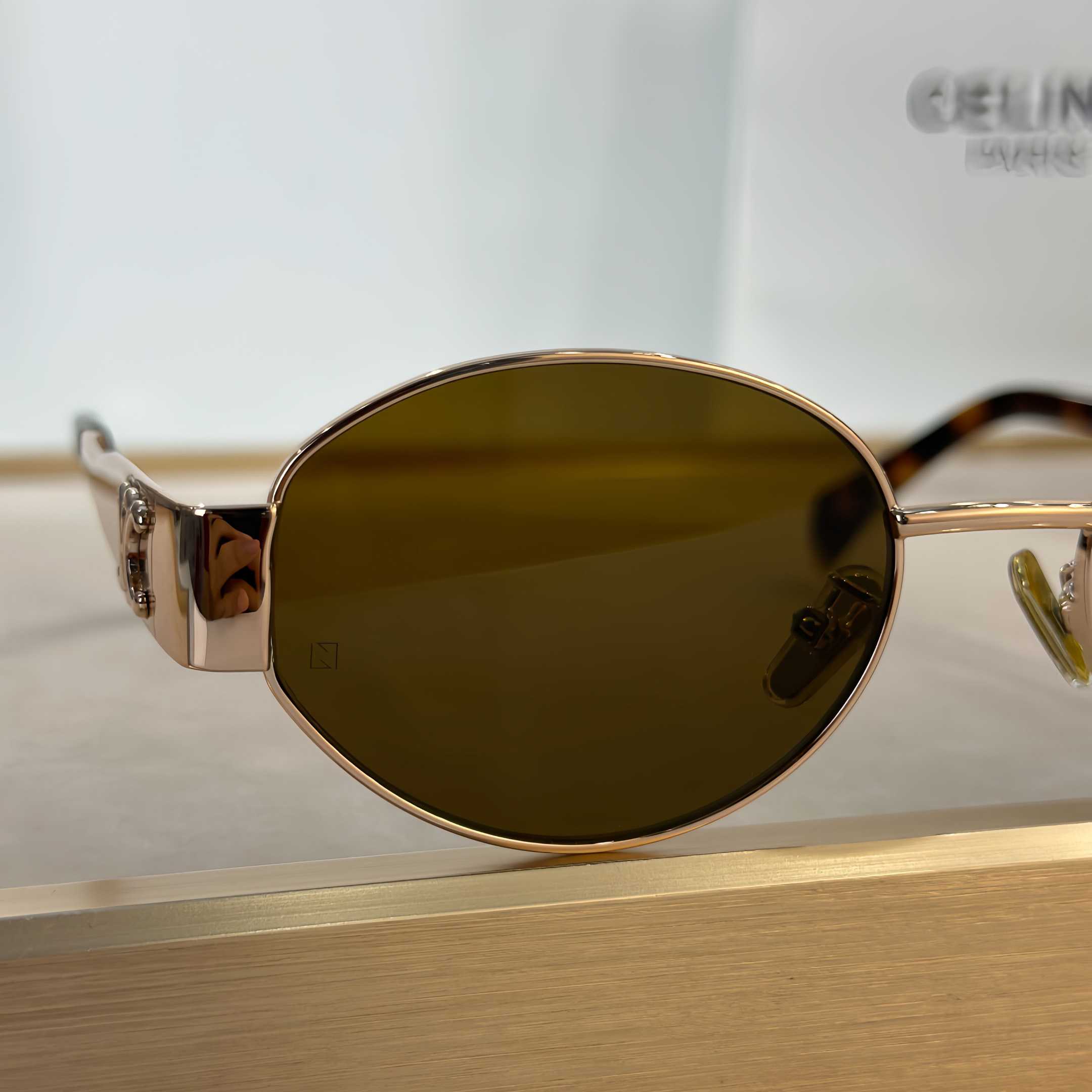 Celine Triomphe Metal 01 Sunglasses In Metal - DesignerGu