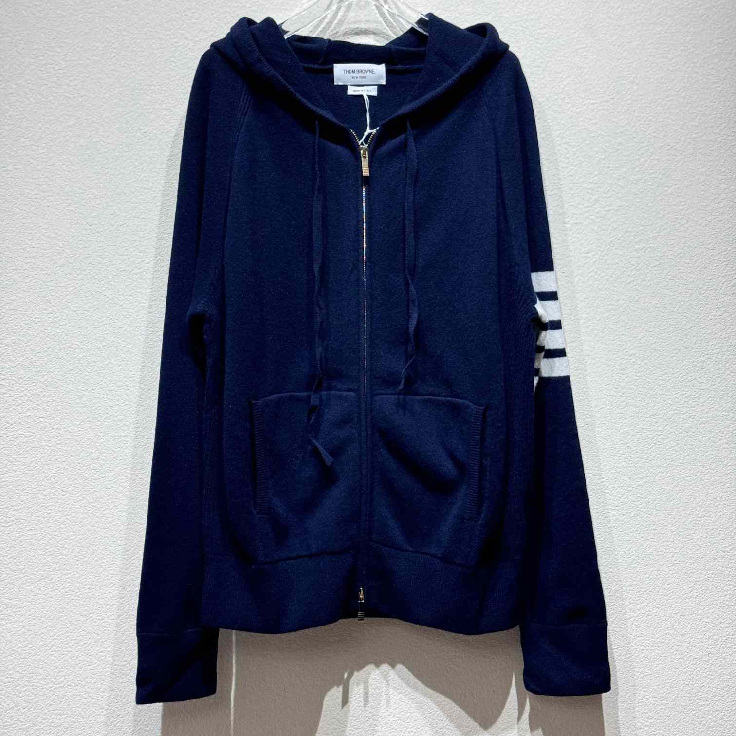 Thom Browne Knitted Zip Hoodie - DesignerGu