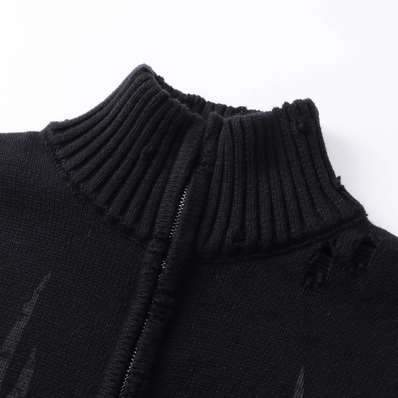 Balenciaga Y2K Zip-Up Cardigan In Black  - DesignerGu