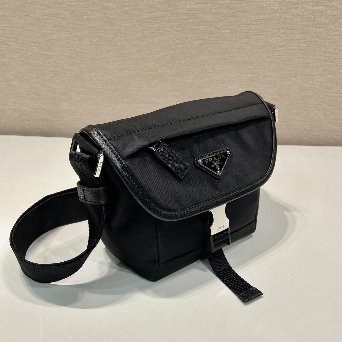 Prada Re-Nylon and Saffiano Leather Shoulder Bag - DesignerGu