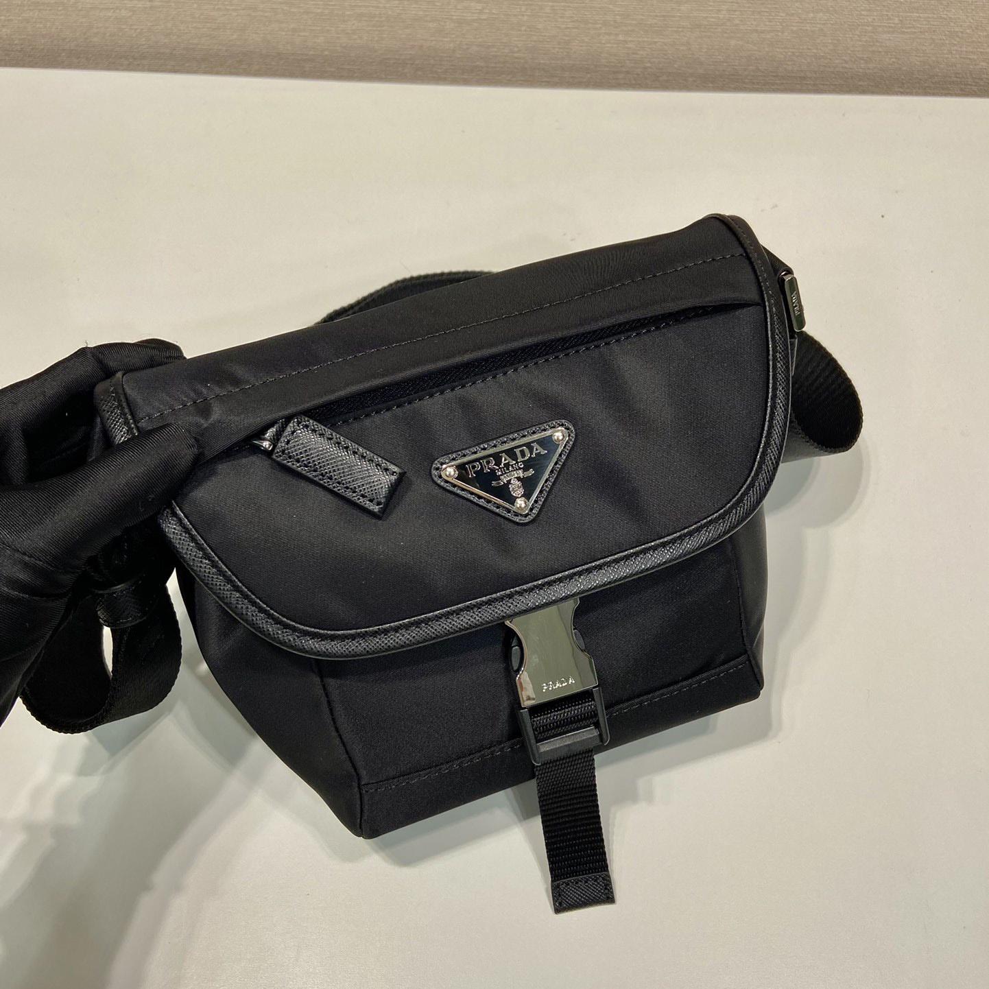 Prada Re-Nylon and Saffiano Leather Shoulder Bag - DesignerGu