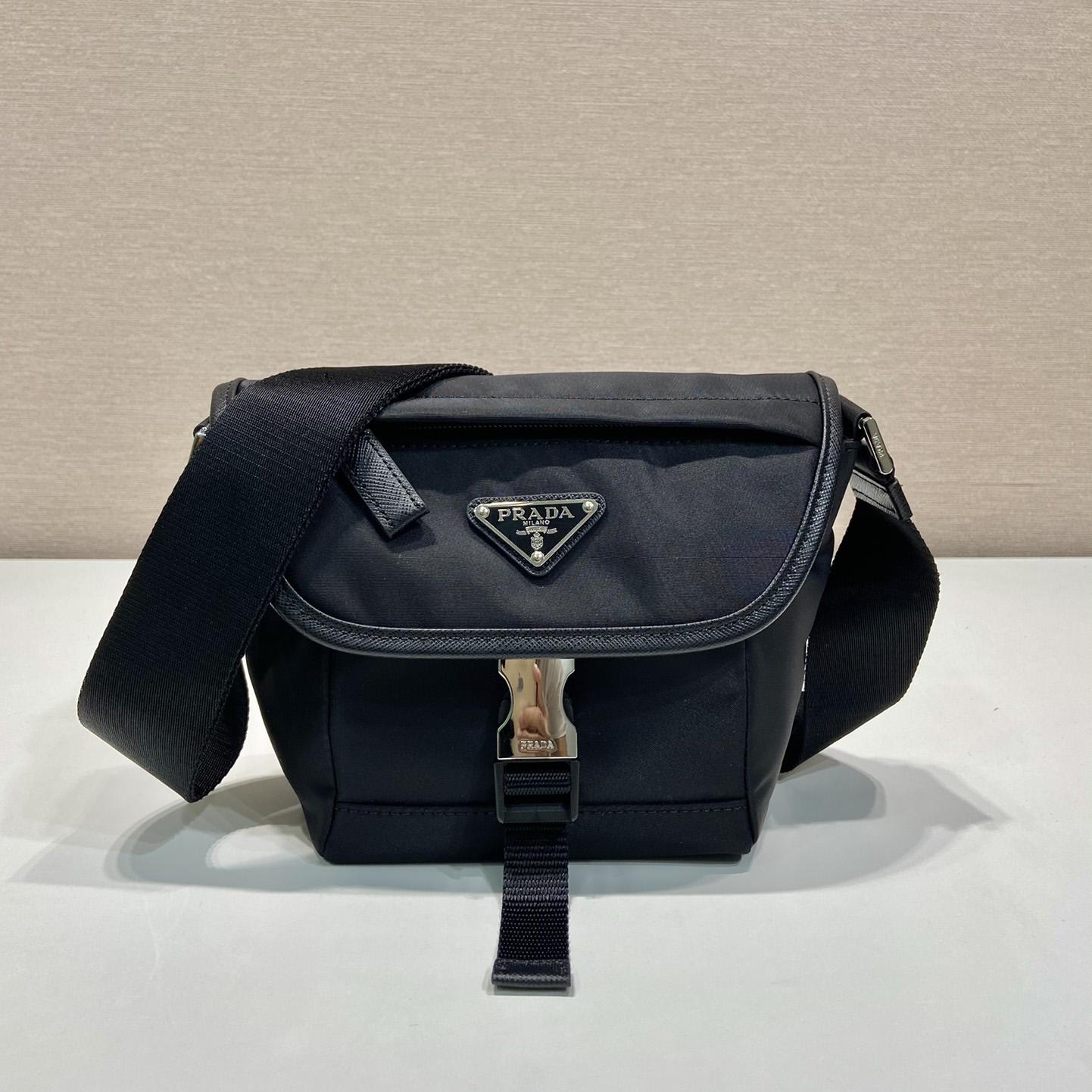 Prada Re-Nylon and Saffiano Leather Shoulder Bag - DesignerGu