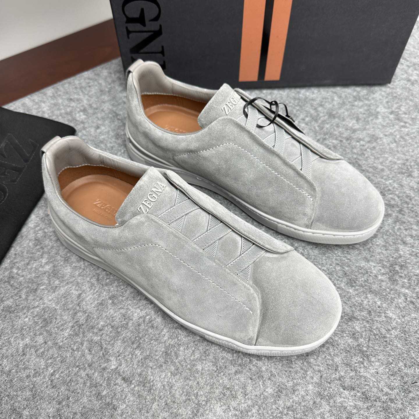 Zegna Suede Triple Stitch™ Sneakers - DesignerGu