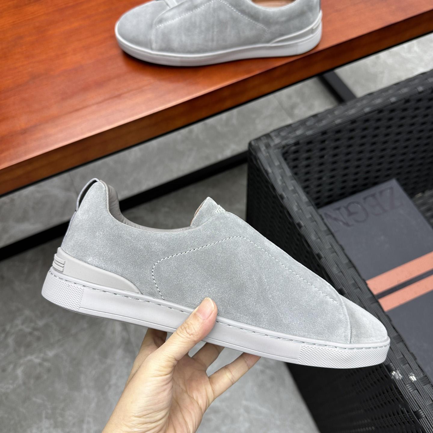 Zegna Suede Triple Stitch™ Sneakers - DesignerGu