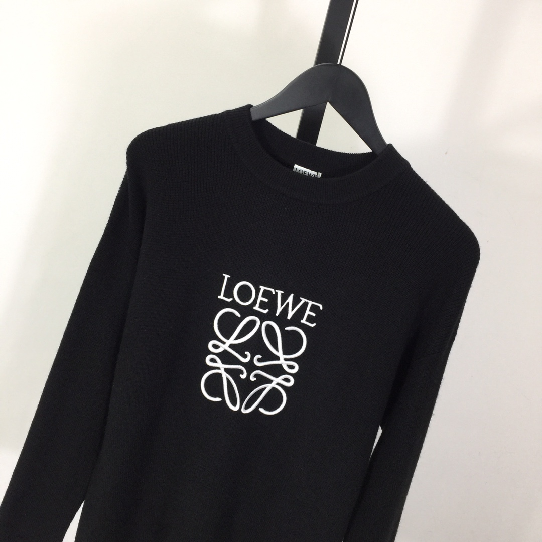 Loewe Logo-Embroidered Wool Sweater - DesignerGu