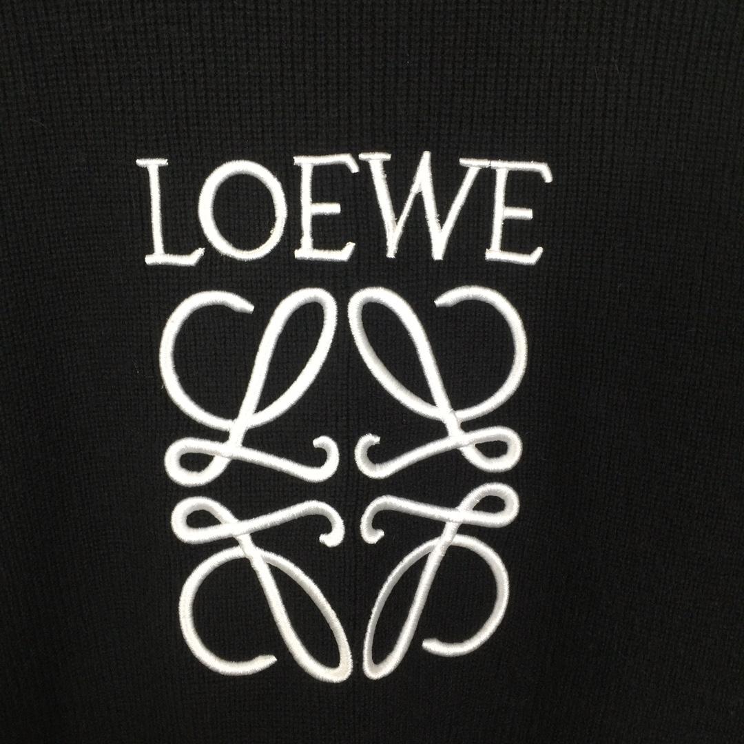 Loewe Logo-Embroidered Wool Sweater - DesignerGu