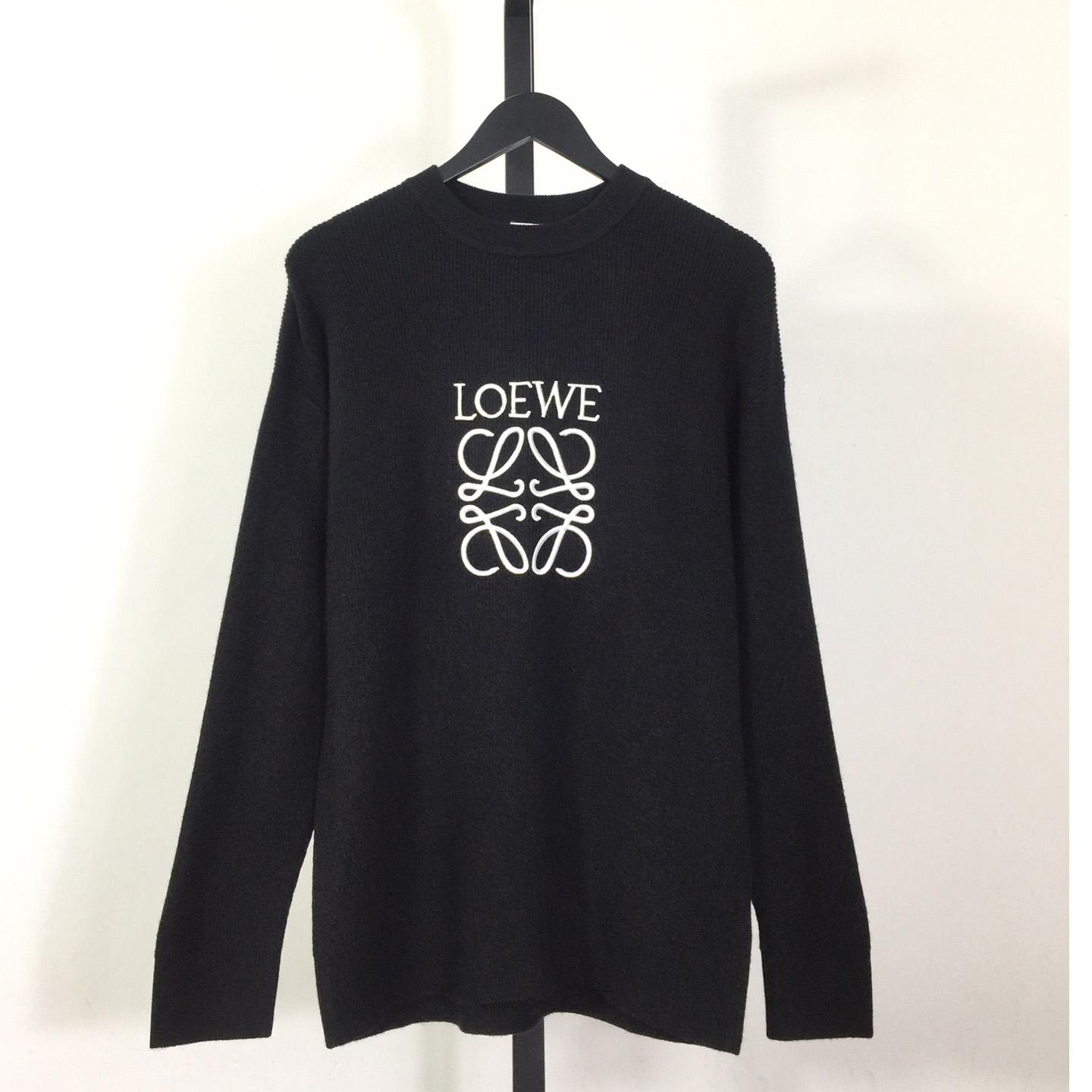 Loewe Logo-Embroidered Wool Sweater - DesignerGu