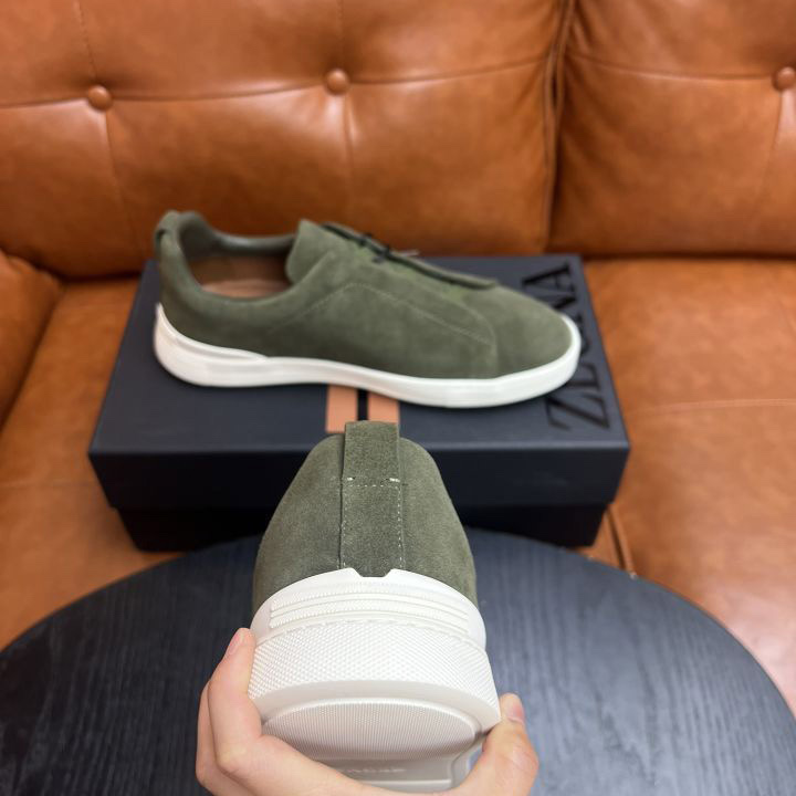 Zegna Suede Triple Stitch™ Sneakers - DesignerGu