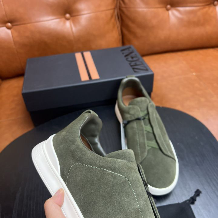 Zegna Suede Triple Stitch™ Sneakers - DesignerGu