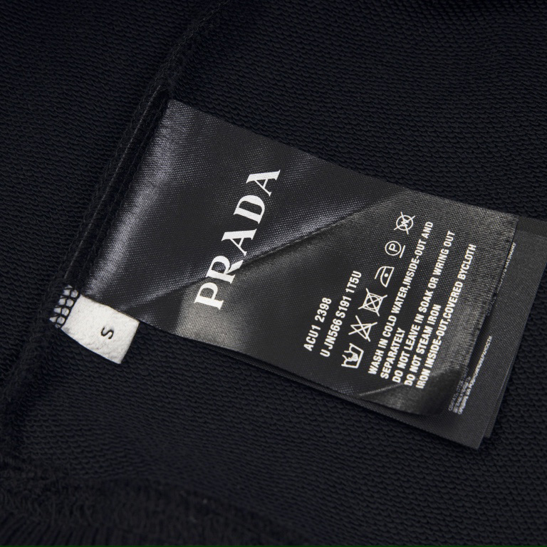 Prada Logo-patch Cotton Sweatshirt - DesignerGu