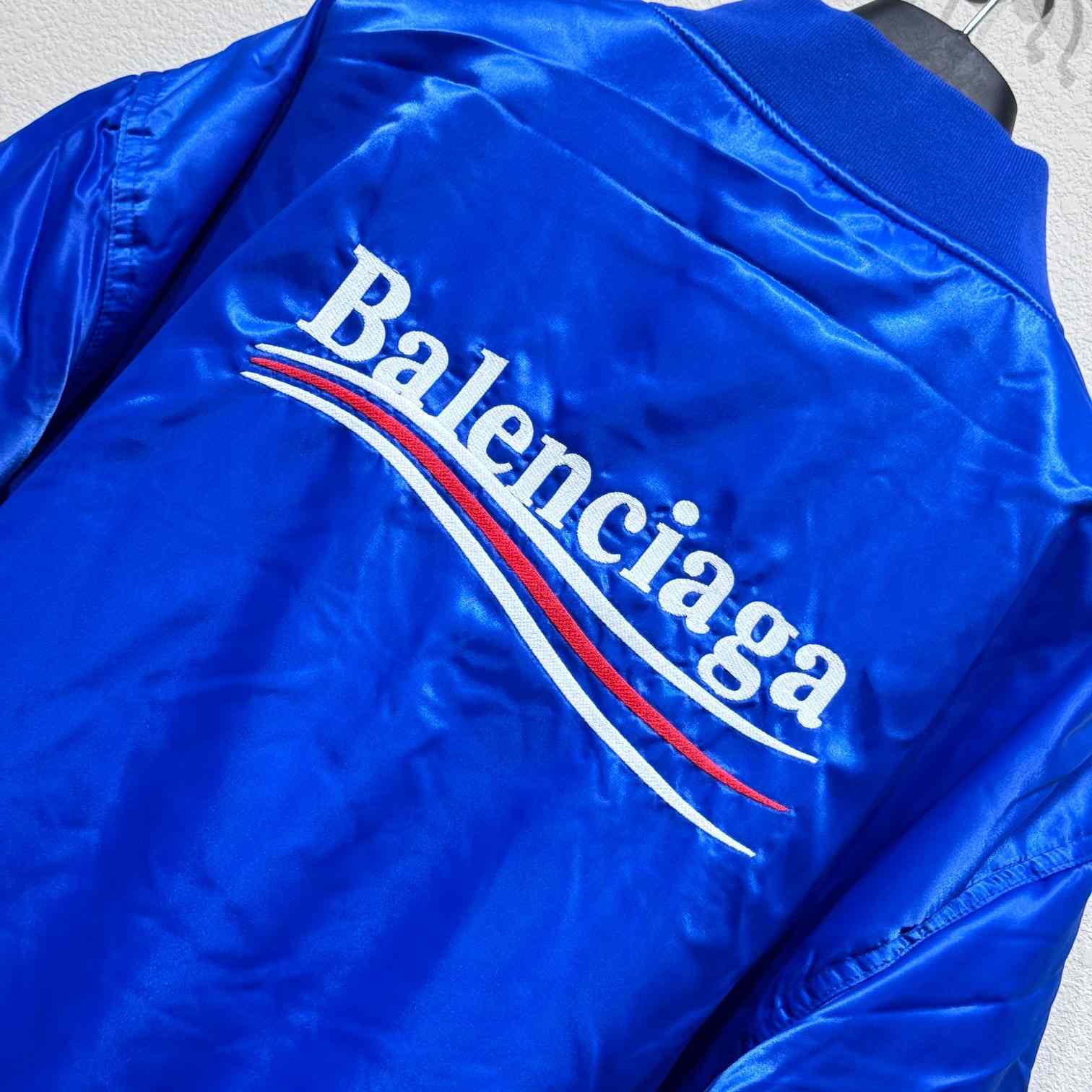 Balenciaga Embroidered-logo Bomber Jacket - DesignerGu