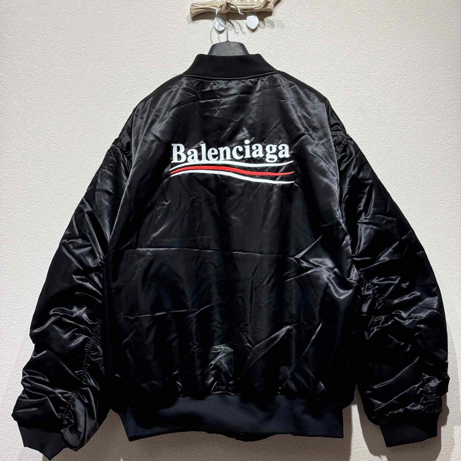 Balenciaga Embroidered-logo Bomber Jacket - DesignerGu