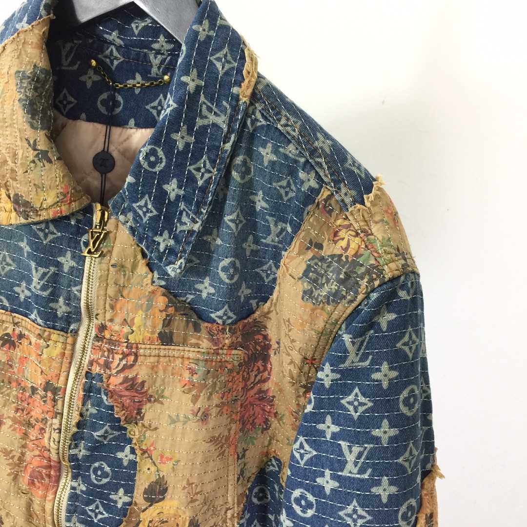 Louis Vuitton Destroyed Workwear Denim Jacket - DesignerGu