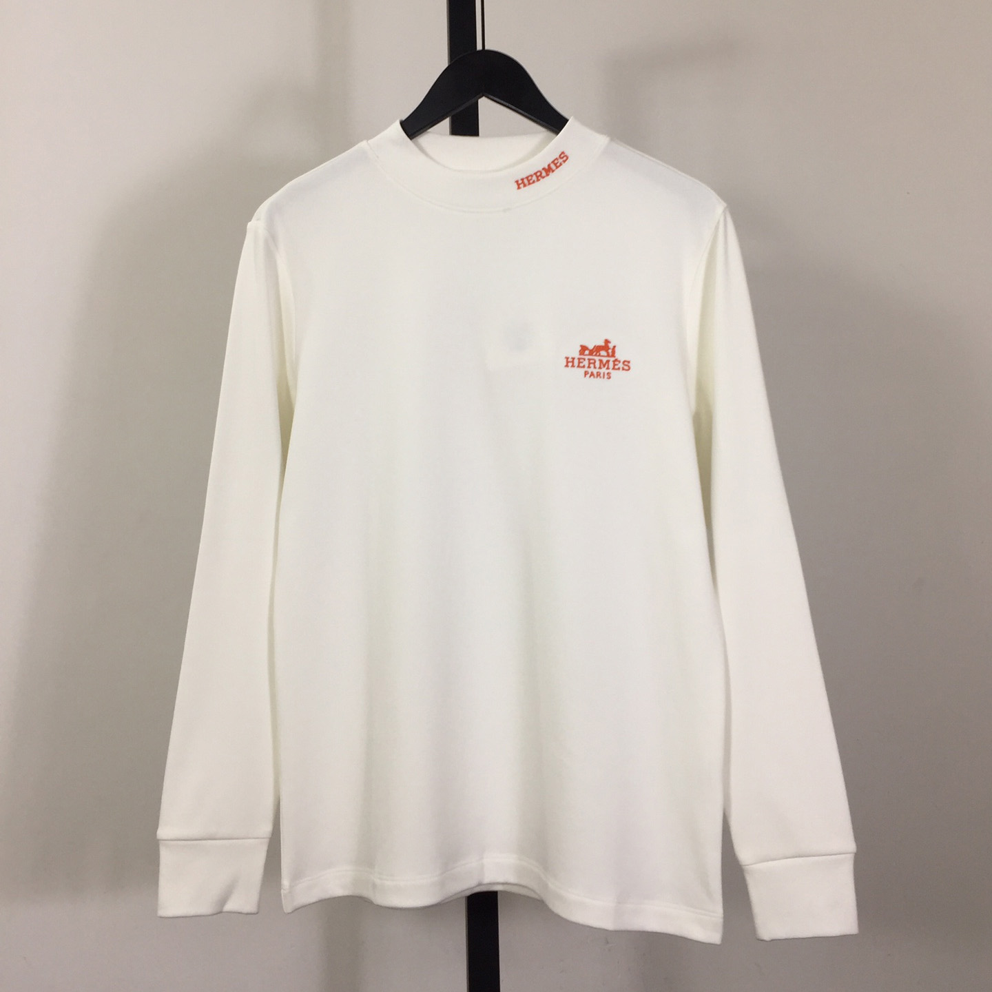 Hermes Logo Long Sleeve Tee - DesignerGu