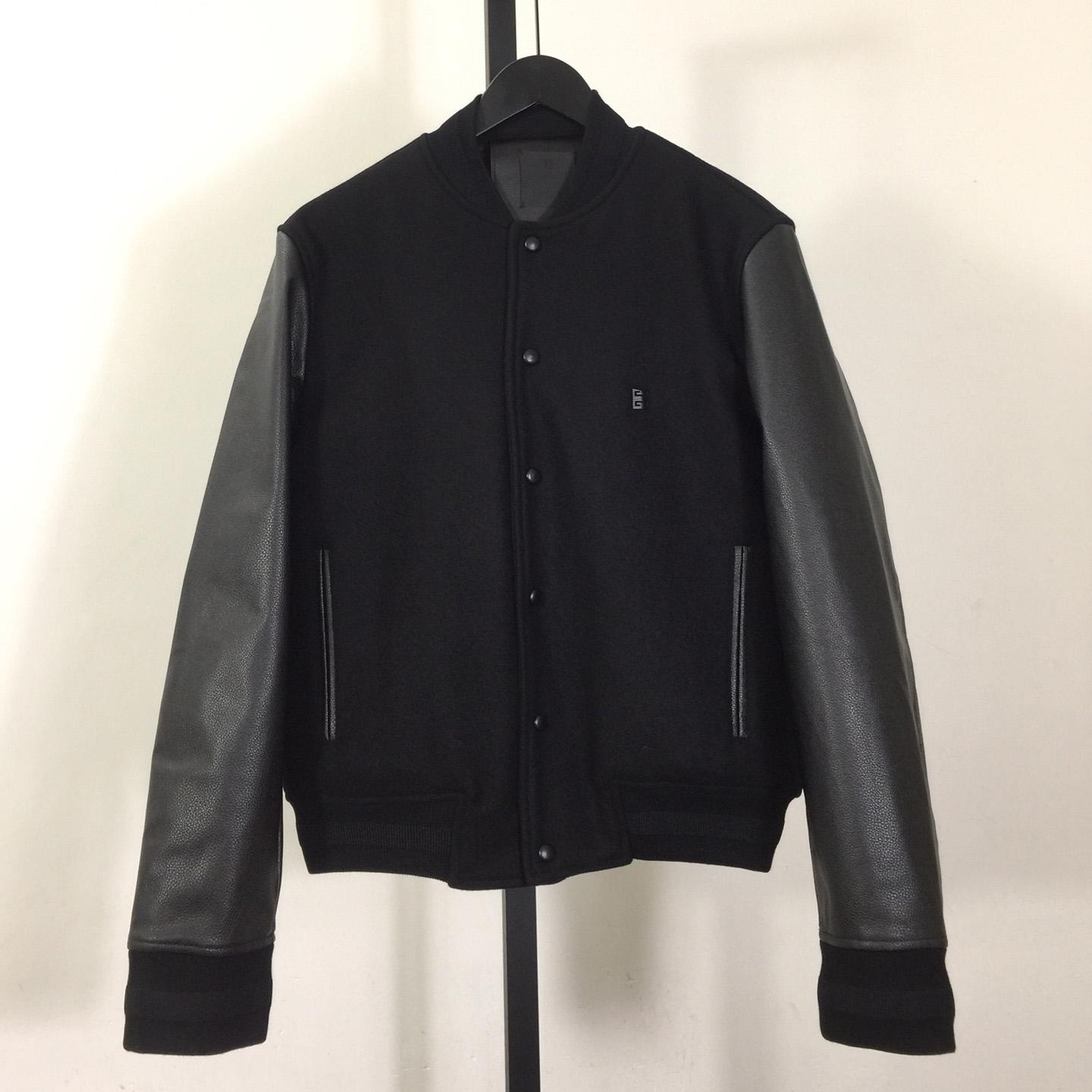 Givenchy Varsity Jacket In Wool And Leather With 4G Detail - DesignerGu