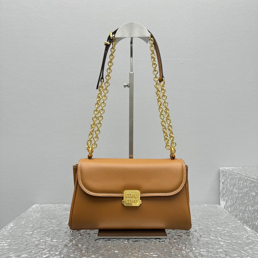 Miu Miu Leather Shoulder Bag - DesignerGu