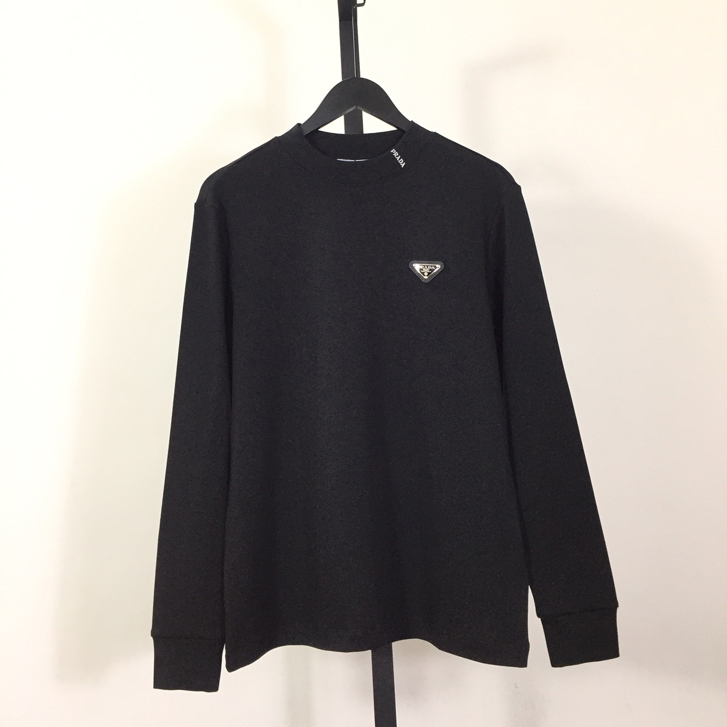 Prada Long-sleeved Cotton T-shirt - DesignerGu