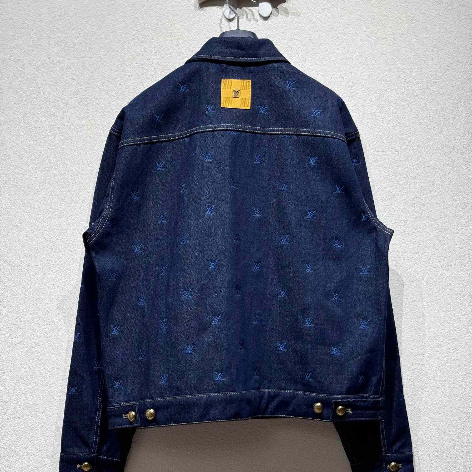 Louis Vuitton LV Blason Embroidered Denim Blouson   1AFYBZ - DesignerGu