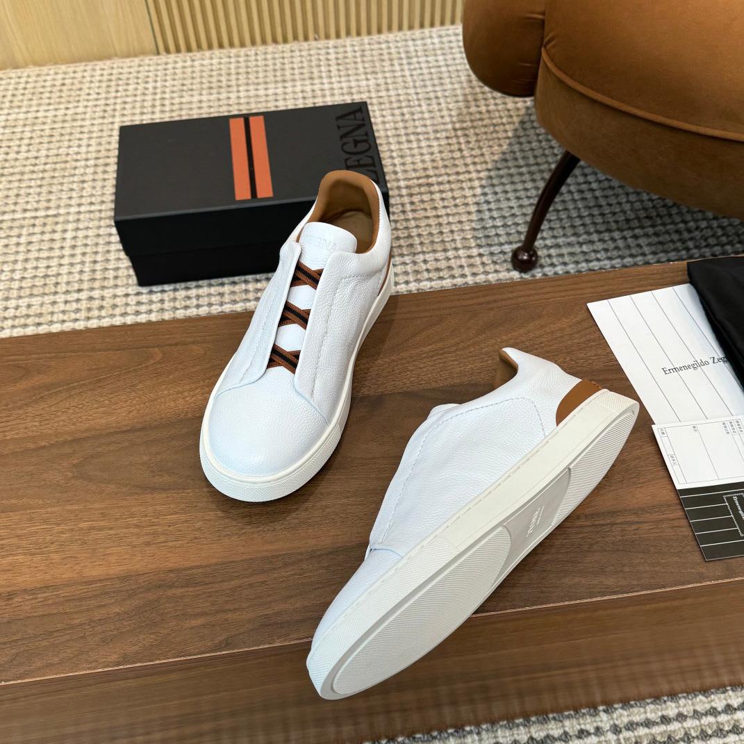 Zegna Leather Sneakers - DesignerGu