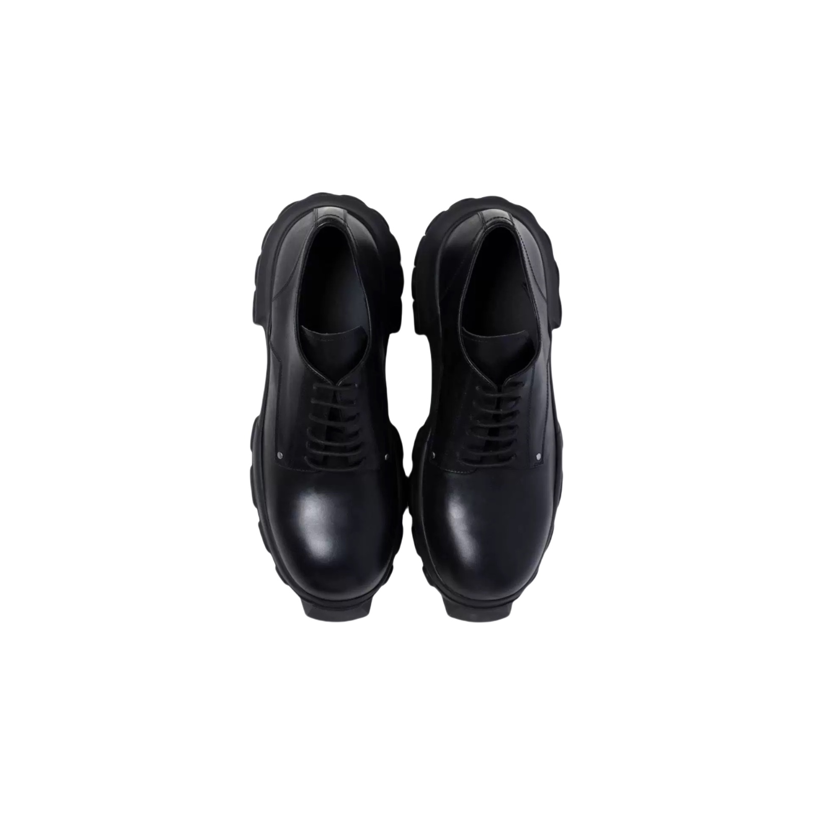 Rick Owens Bozo Tractor Leather Derby Shoes - DesignerGu