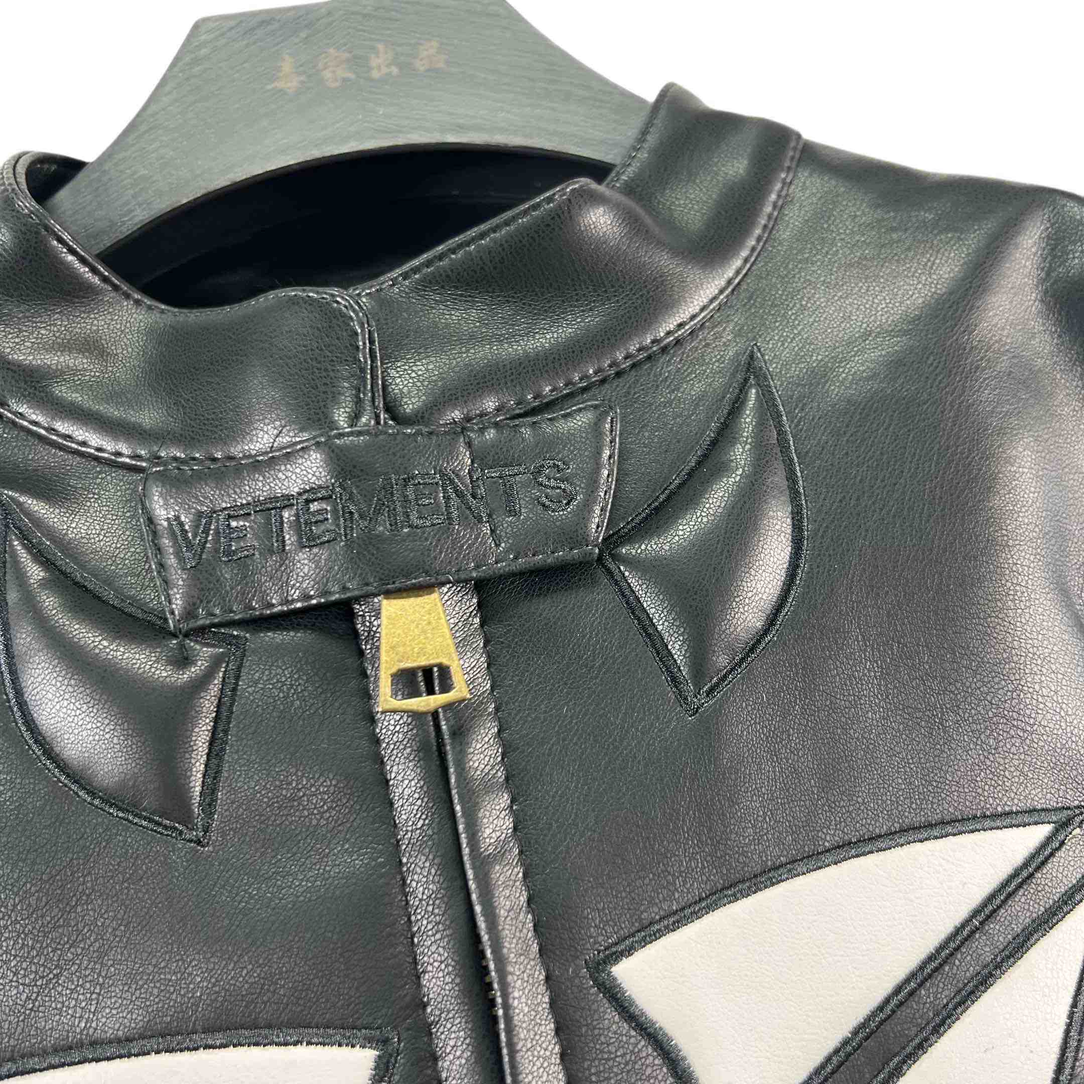 Vetements Tribal Leather Racing Jacket - DesignerGu