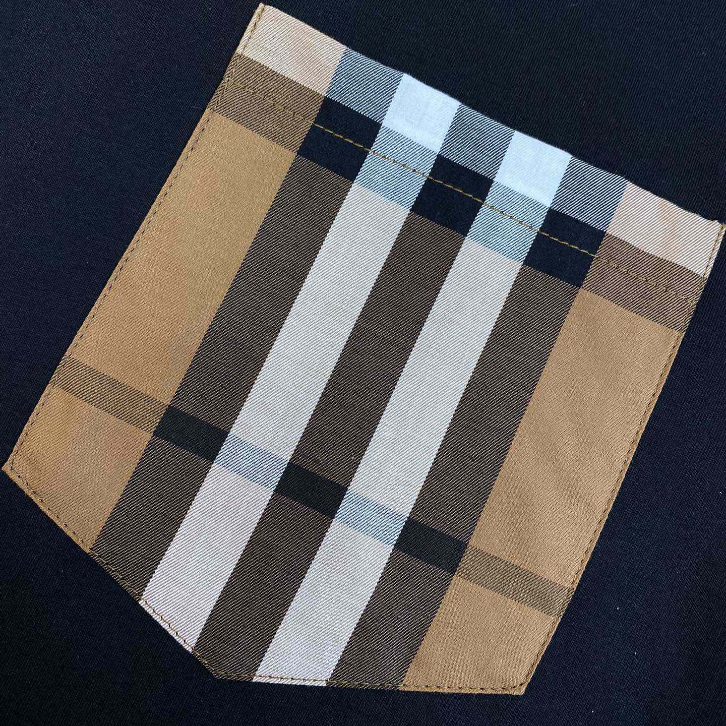 Burberry Check Pocket Cotton T-shirt - DesignerGu