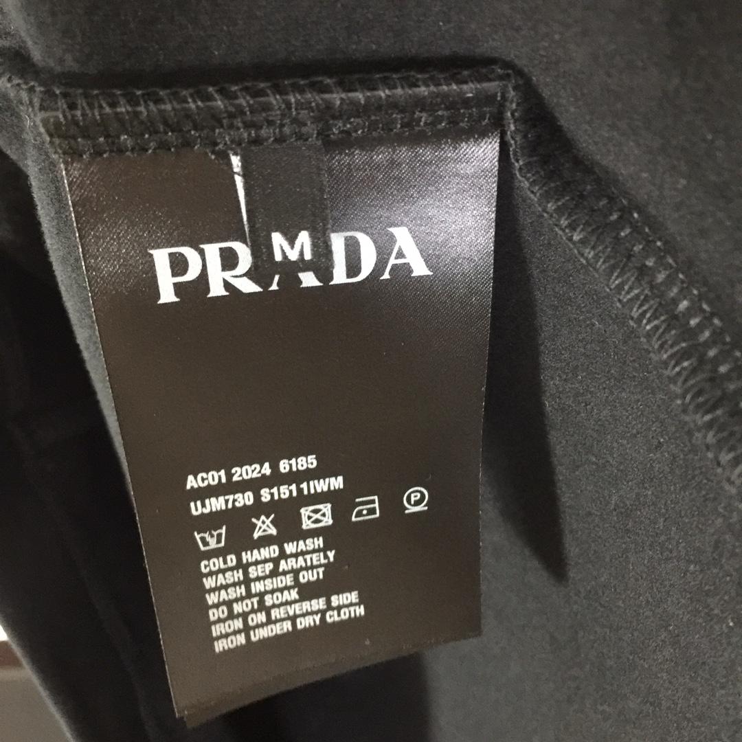 Prada Long-sleeved Cotton T-shirt - DesignerGu