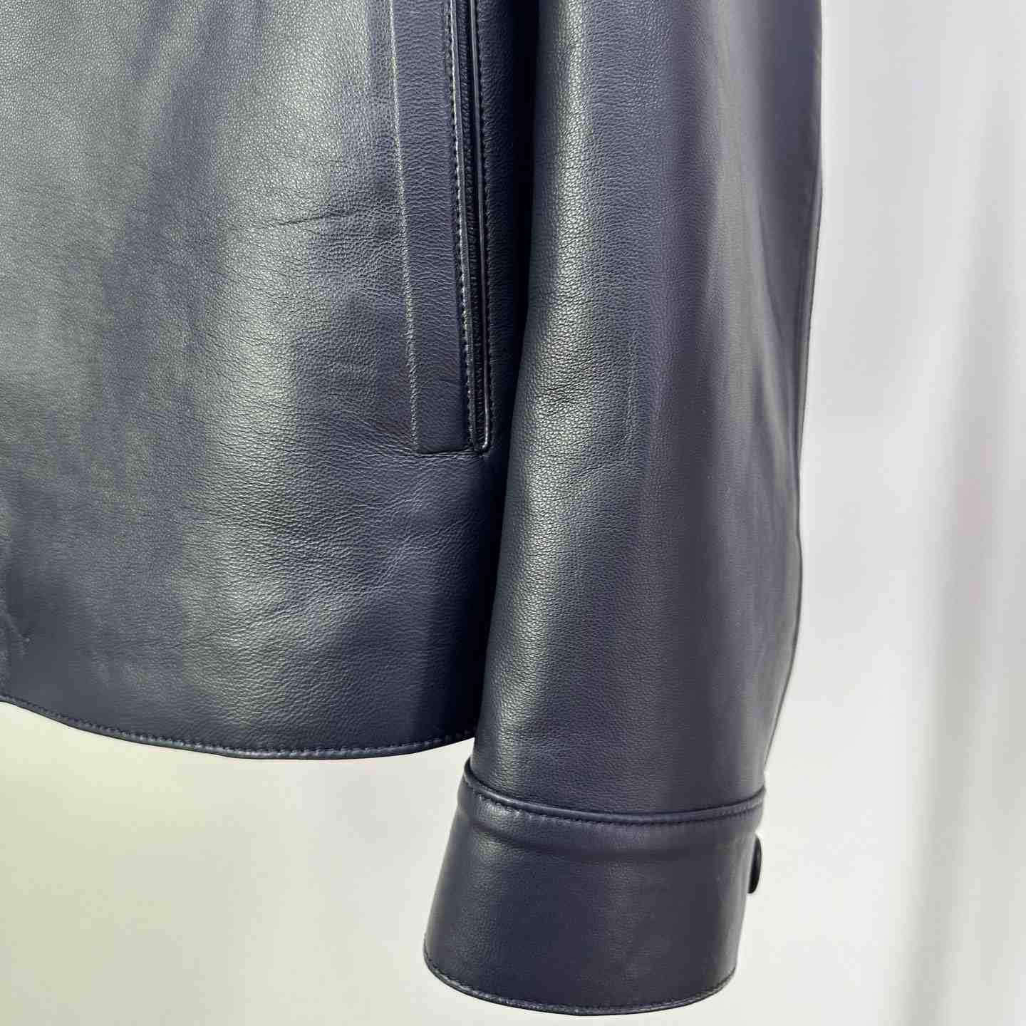 Louis Vuitton Chic Leather Blouson With 3D Details   1AFVPT - DesignerGu