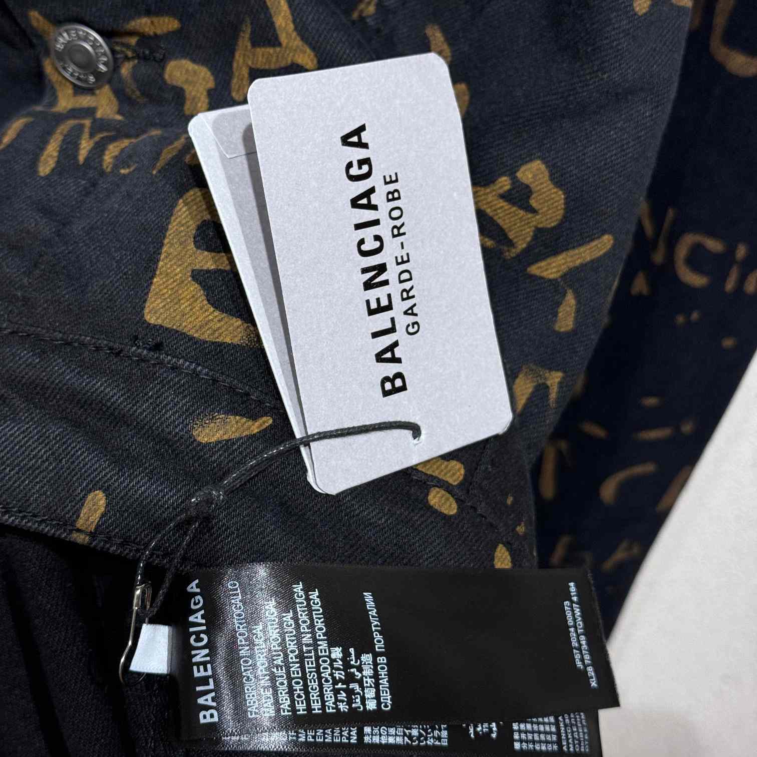 Balenciaga Bleachy Allover Denim Jacket - DesignerGu