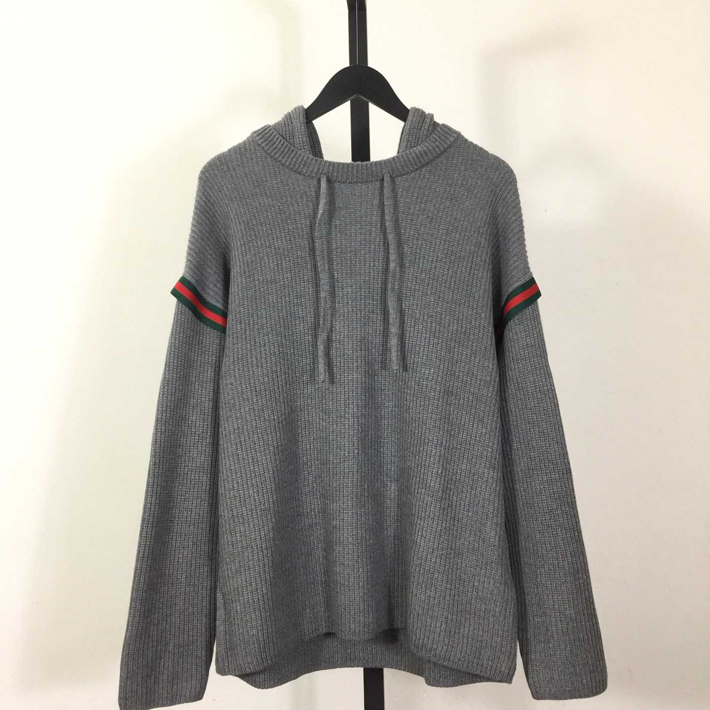 Gucci Web-stripe Ribbed Hoodie - DesignerGu