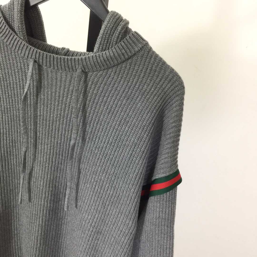 Gucci Web-stripe Ribbed Hoodie - DesignerGu