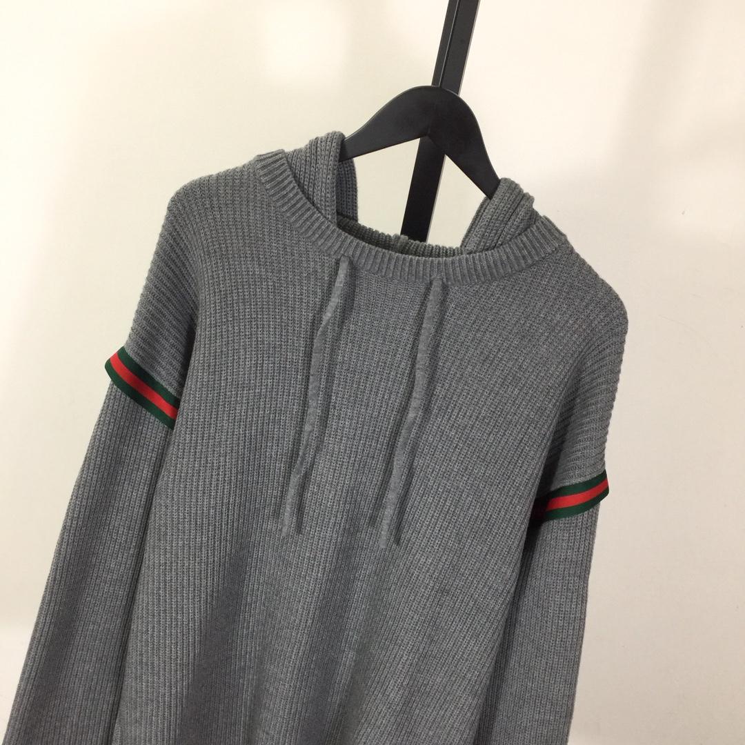 Gucci Web-stripe Ribbed Hoodie - DesignerGu