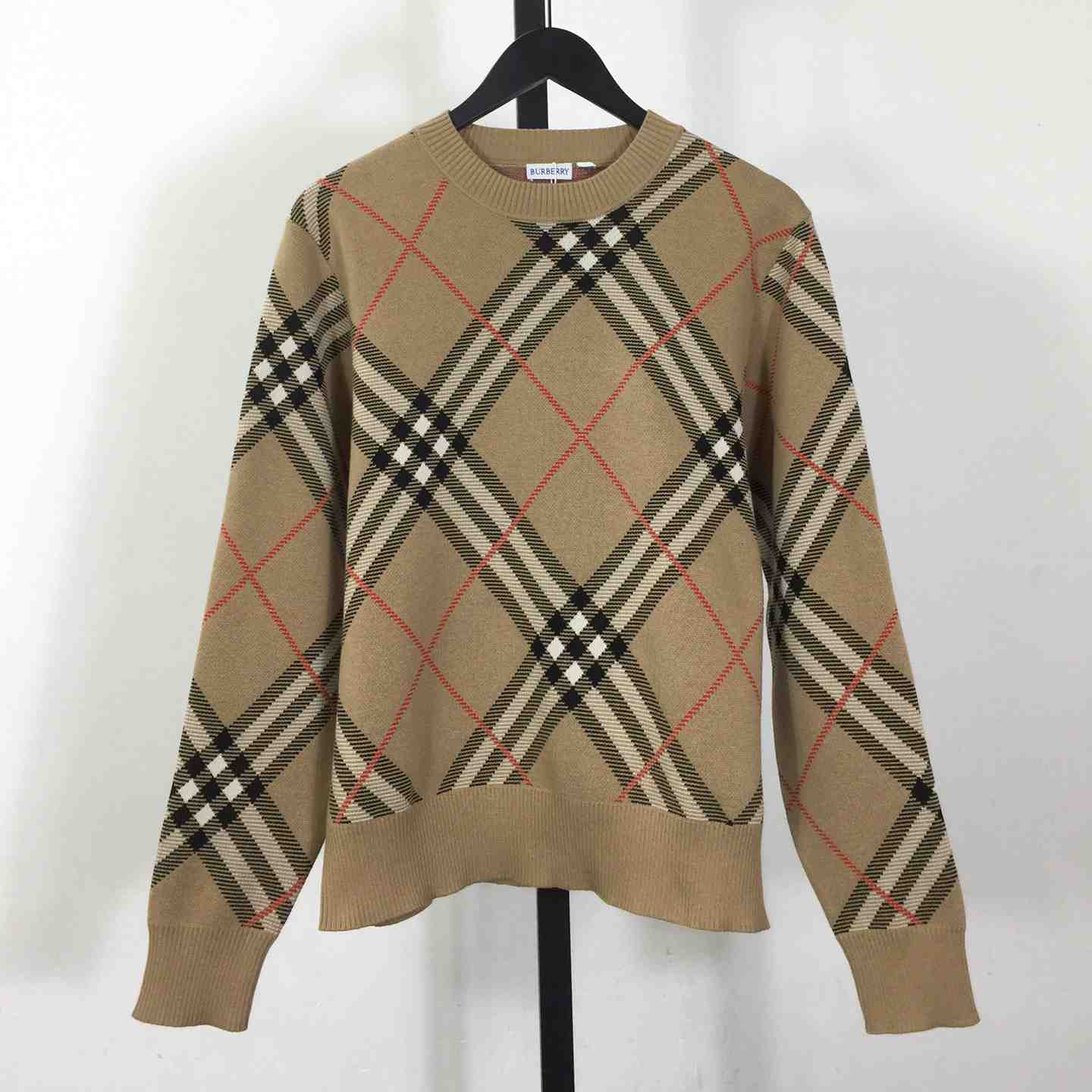 Burberry Check Wool Blend Sweater - DesignerGu