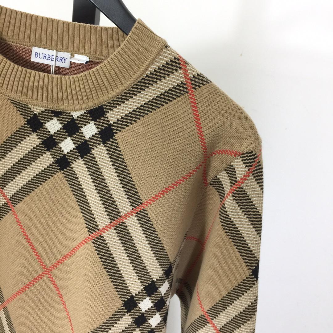 Burberry Check Wool Blend Sweater - DesignerGu