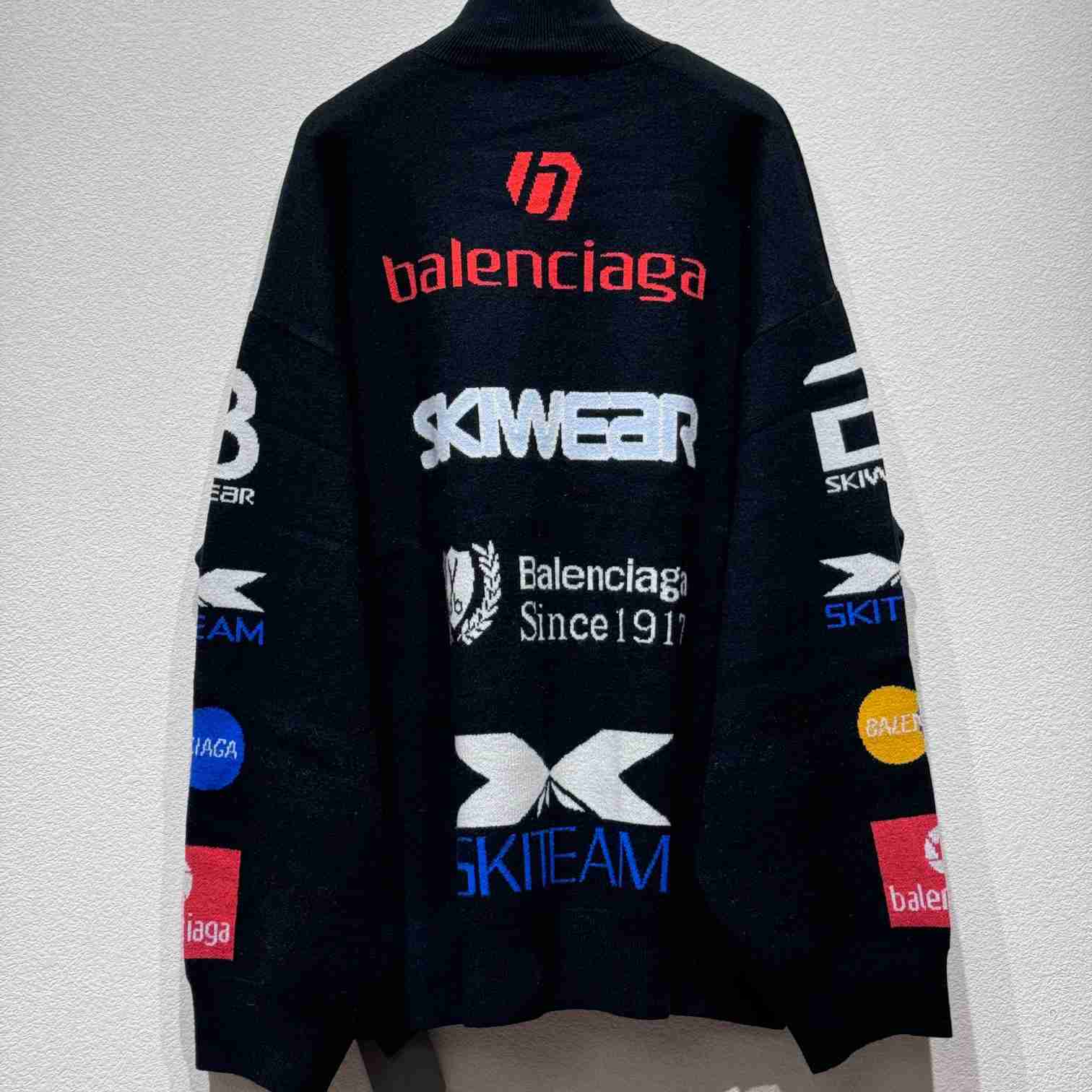 Balenciaga Ski Long Sleeve Turtleneck In Black - DesignerGu