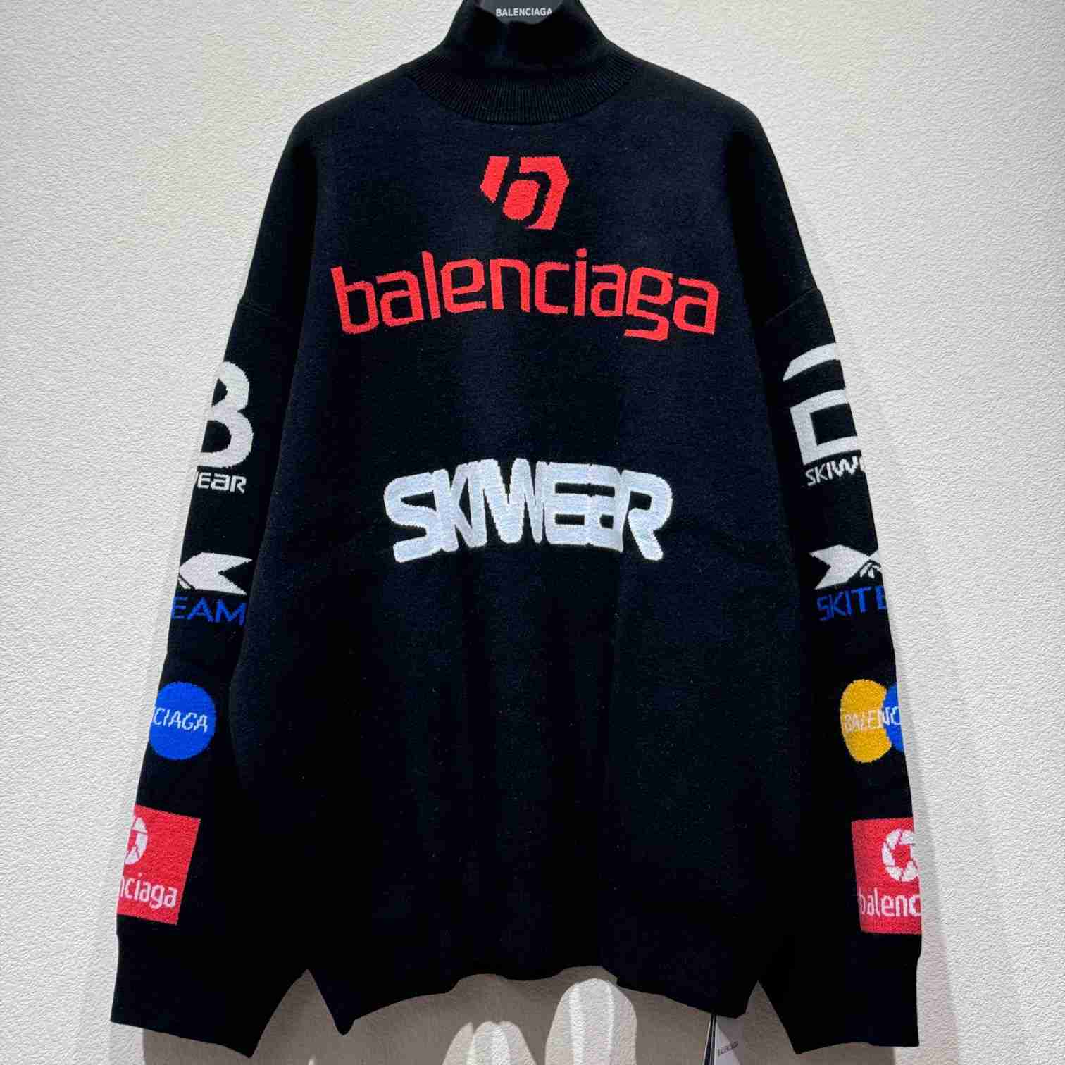 Balenciaga Ski Long Sleeve Turtleneck In Black - DesignerGu