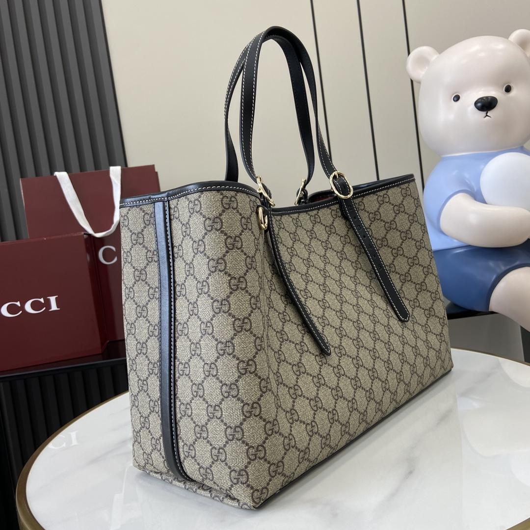 Gucci GG Emblem Medium Tote Bag - DesignerGu