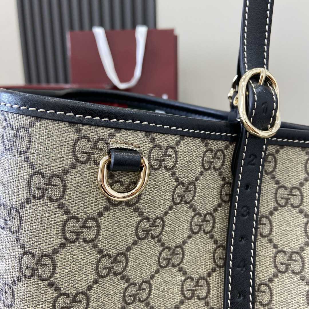 Gucci GG Emblem Medium Tote Bag - DesignerGu