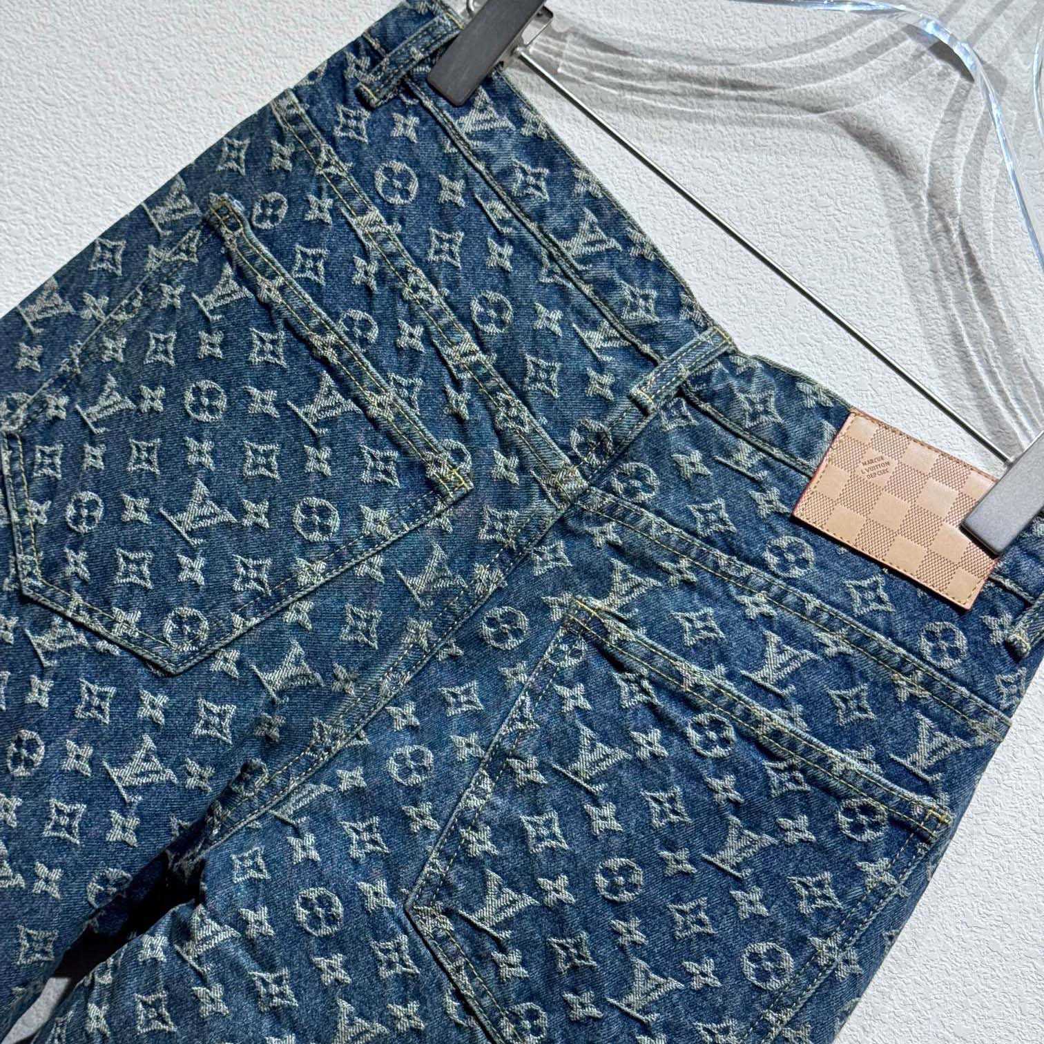 Louis Vuitton Monogram Denim Tailored Pants  1AGIUT - DesignerGu