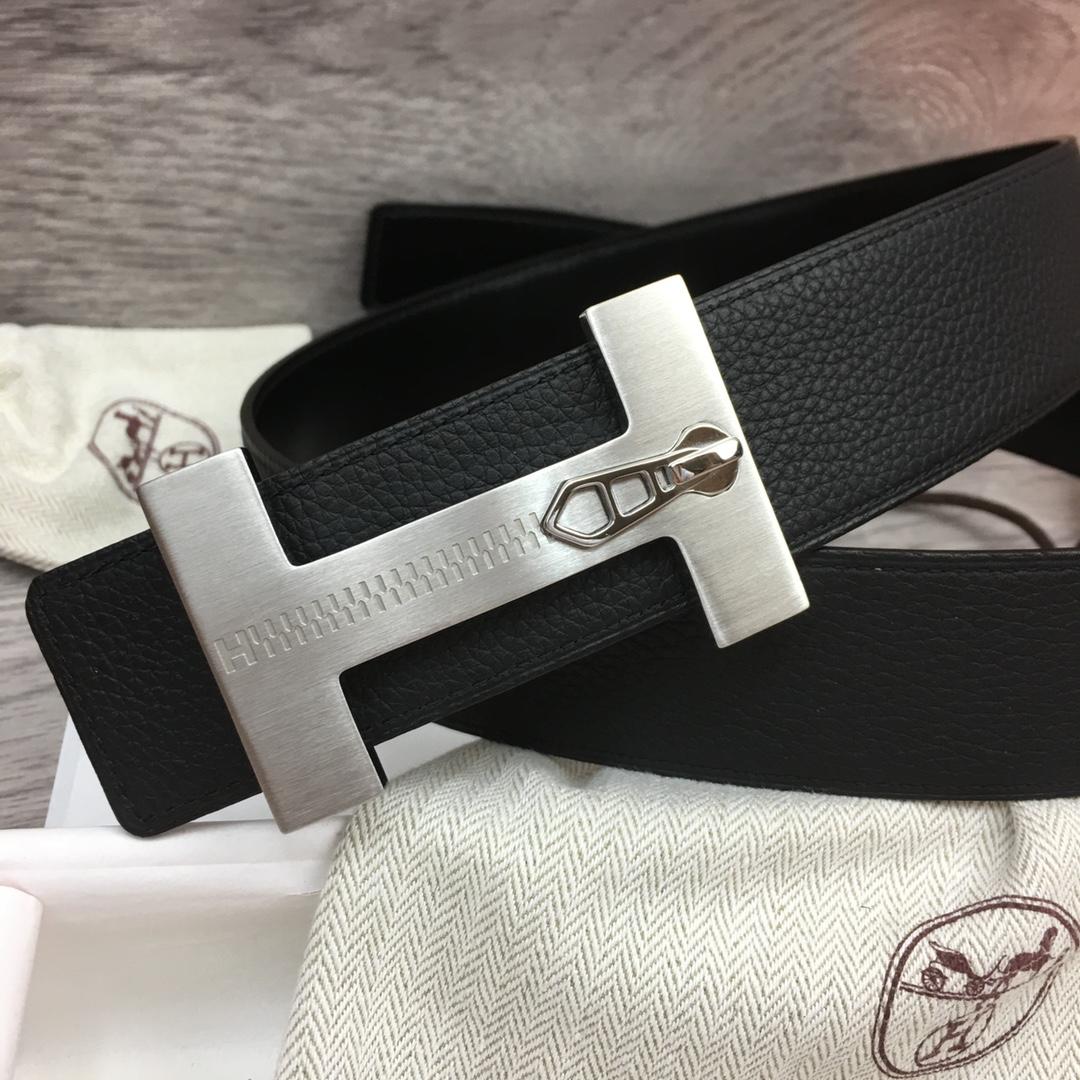 Hermes Leather H Buckle Belt - DesignerGu