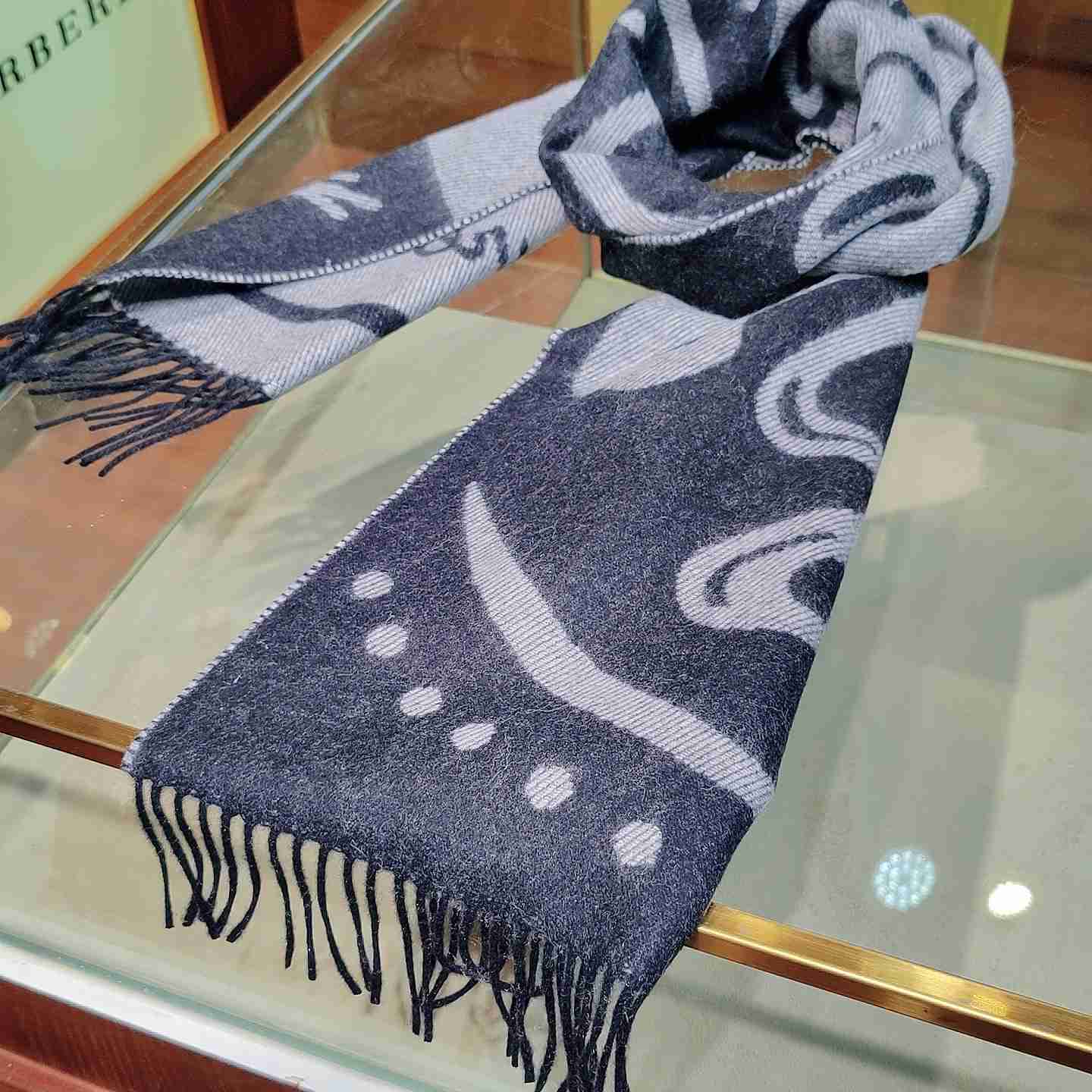 Burberry Mirrored Horse Cashmere Scarf - DesignerGu